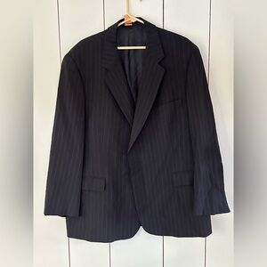 Brooks Brothers Brooksease Pinstripe Wool Suit Jacket 48R